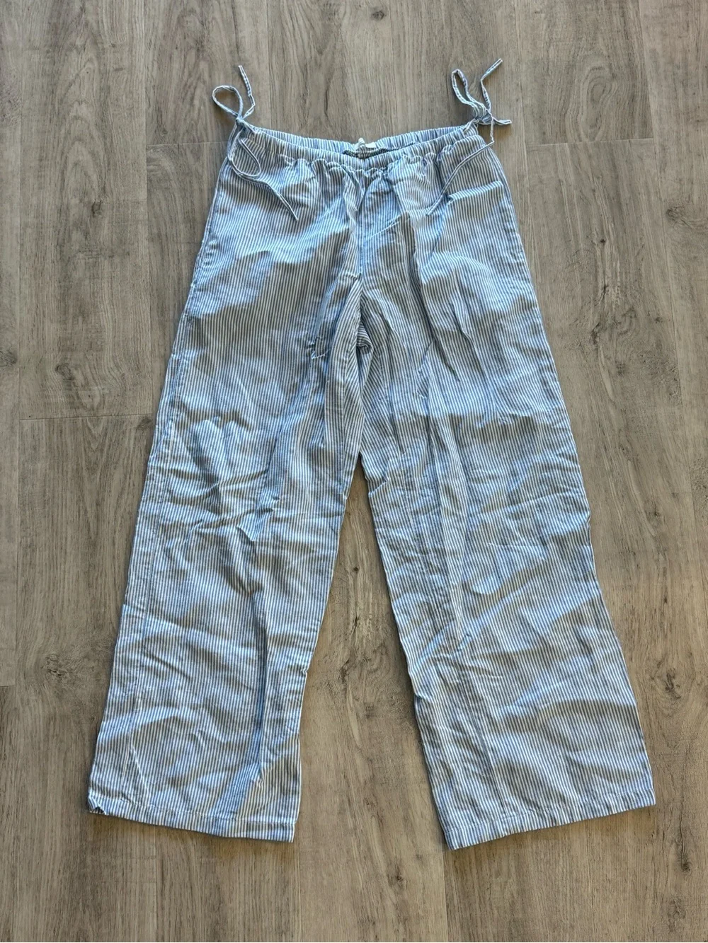 NWOT Aritzia Artisan Pant - Cruiselinen stripe white/cornflower blue size small
